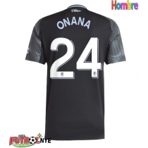 Camiseta Aston Villa Amadou Onana #24 Visitante Equipación 2025-26 manga corta